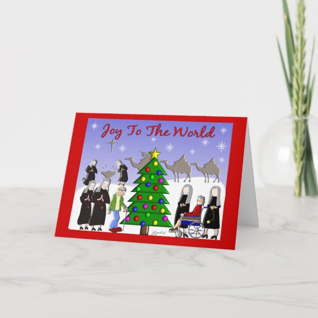 "Joy to the World"  Catholic Nuns Christmas Card (Front)