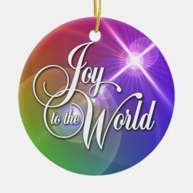 Joy to the World Ceramic Ornament (Front)
