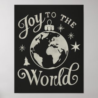 Joy to the World Chalkboard Globe