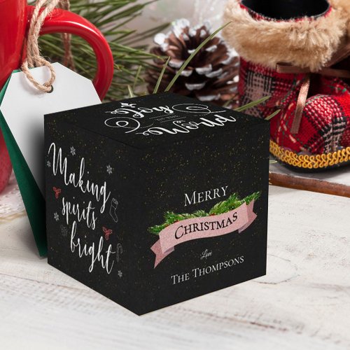 Joy To The World Chalkboard Merry Christmas Favor Boxes