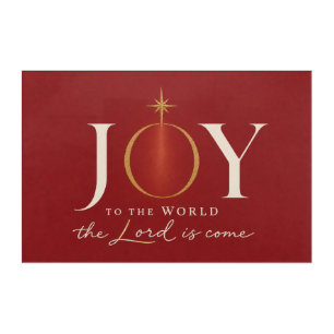 JOY TO THE WORLD Christian Christmas Acrylic Print