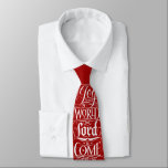Joy to the World Christian Christmas Calligraphy Tie<br><div class="desc">Whenever I sing this Christmas carol, the …. 'Joy to the World…' portion is always so much fun. It comes out in full strength and with… Joy. That was the inspiration for this marvelous piece of calligraphic artwork by professional lettering artist Ivan Angelic. So modern on this tie and so...</div>