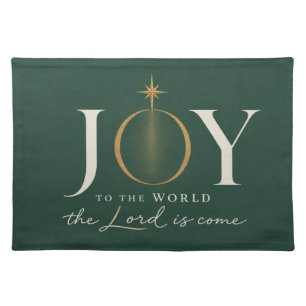 JOY TO THE WORLD   Christian Christmas Cloth Placemat