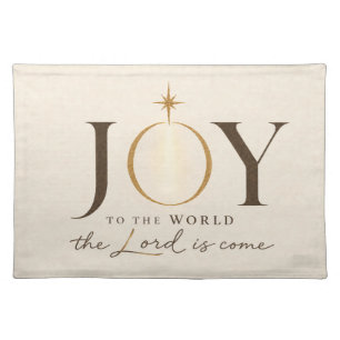 JOY TO THE WORLD   Christian Christmas Cloth Placemat