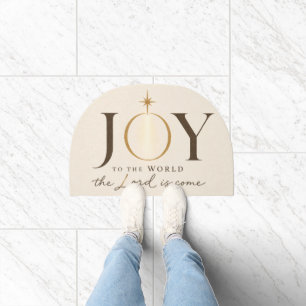 JOY TO THE WORLD Christian Christmas Doormat