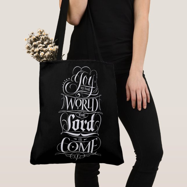 Joy to the World Christian Christmas Jesus God Tote Bag (Close Up)
