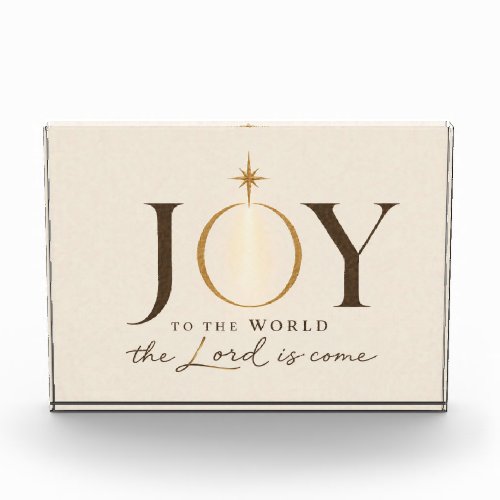 JOY TO THE WORLD | Christian Christmas Photo Block