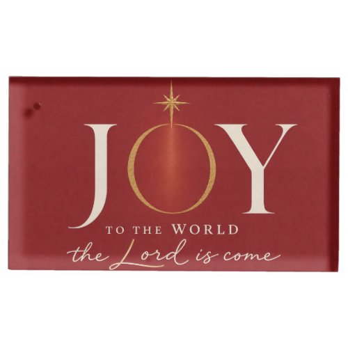 JOY TO THE WORLD | Christian Christmas Place Card Holder