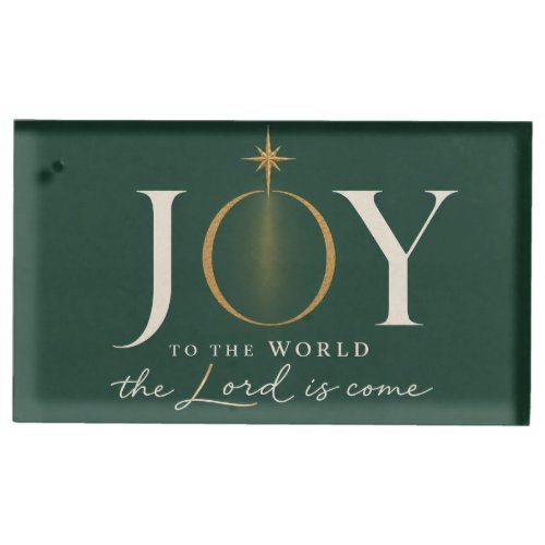 JOY TO THE WORLD | Christian Christmas Place Card Holder