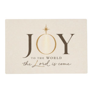 JOY TO THE WORLD   Christian Christmas Placemat