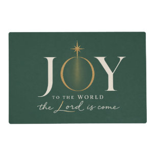 JOY TO THE WORLD   Christian Christmas Placemat