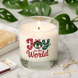 Joy to the World Christian Christmas Star Scented Candle