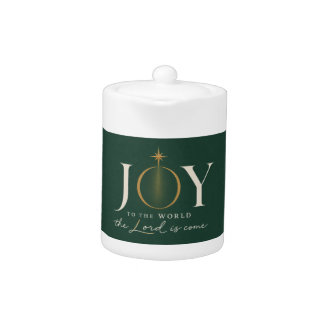  JOY TO THE WORLD | Christian Christmas Teapot