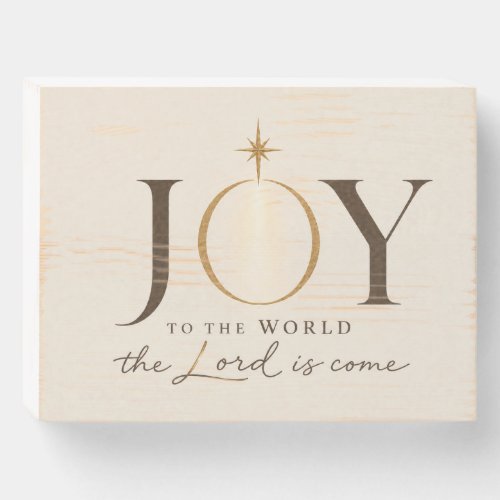 JOY TO THE WORLD | Christian Christmas Wooden Box Sign