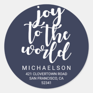 Joy to the World   Christmas Address Label