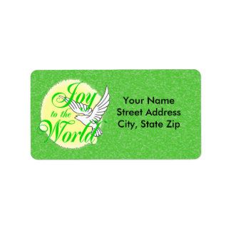 Joy to the World Christmas Address Label