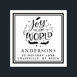 Joy To The World Christmas Address Self-inking Stamp<br><div class="desc">Joy To The World Christmas Address self-inking stamp. Beautiful hand lettered Christmas Return Address Rubber Stamp Design. Personalize this modern custom design with your own family name and address.</div>