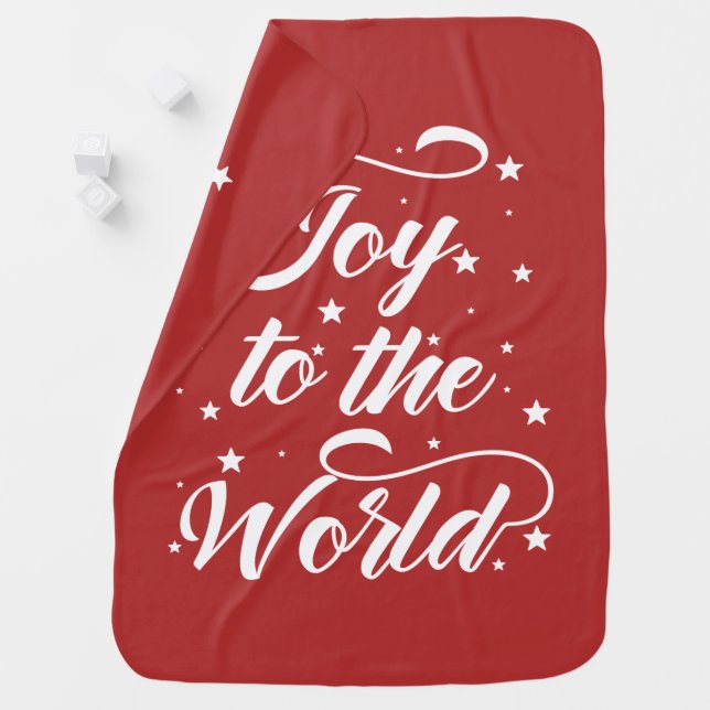 joy to the world Christmas Baby Blanket (In Situ)