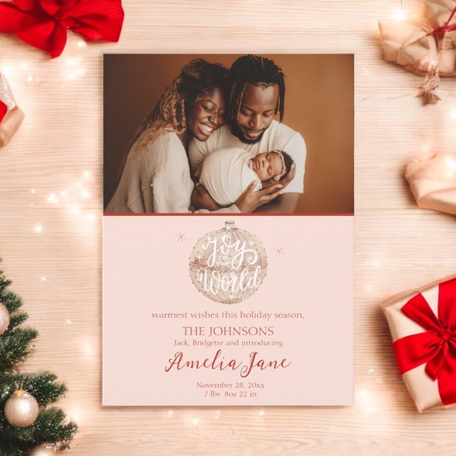 Joy to the World Christmas Birth Announcement (Creator Uploaded)