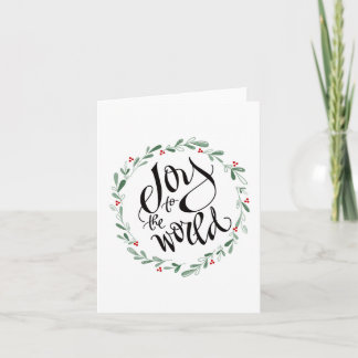 Joy to the World Christmas Card Calligraphy