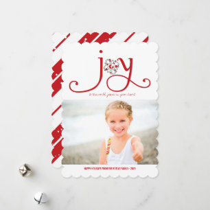 Joy To The World Christmas Cartoon Children Photo Holiday Card