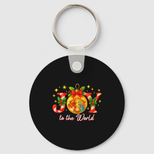 Joy To The World Christmas Christian Nativity Keychain