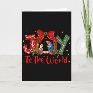 Joy To The World Christmas Christian Nativity Scen Card