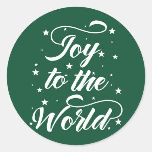 joy to the world Christmas Classic Round Sticker