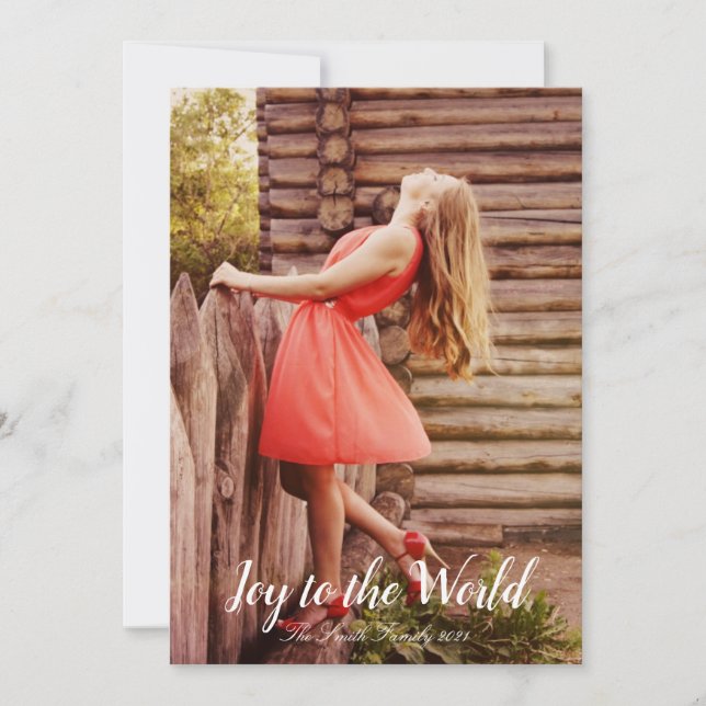 Joy To the World Christmas Customizable Holiday Card (Front)