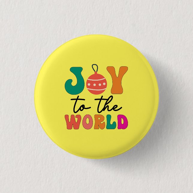 Joy to The World - Christmas Design-50835 Button (Front)