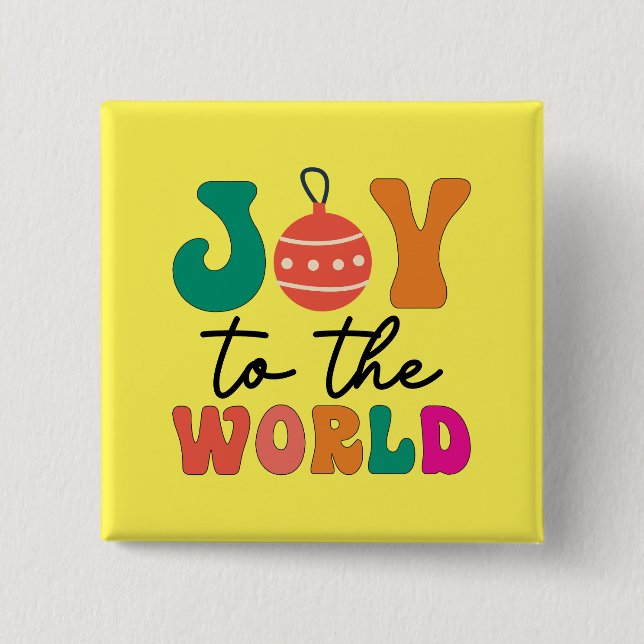 Joy to The World - Christmas Design-50835 Button (Front)
