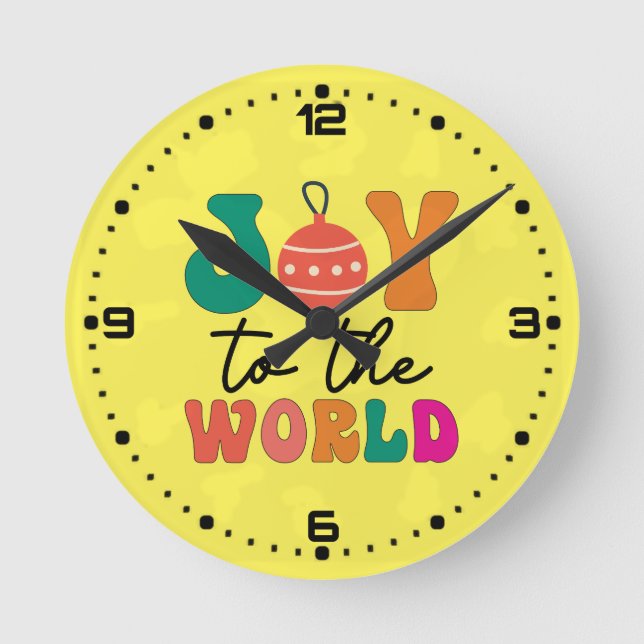 Joy to The World - Christmas Design-50835 Round Clock (Front)
