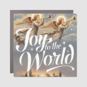 Joy to the World Christmas Design  Car Magnet