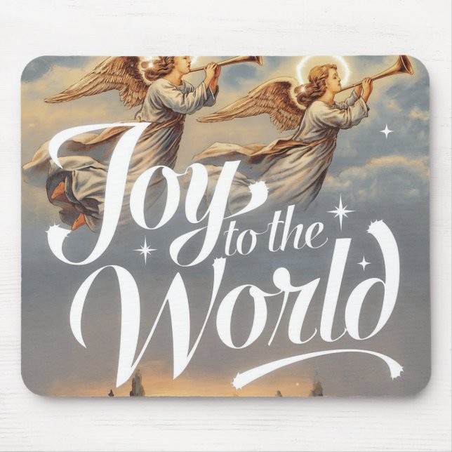 Joy to the World Christmas Design  Mouse Pad (Front)