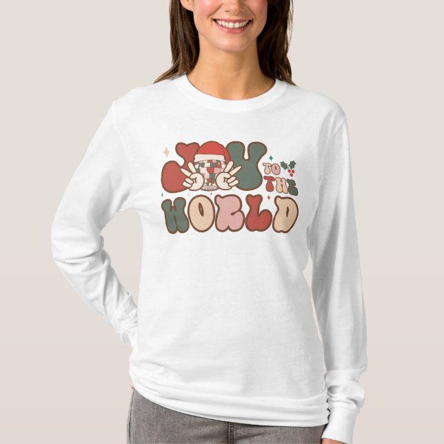 Joy to the World Christmas Disco T-Shirt (Front)