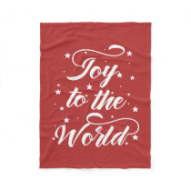 joy to the world Christmas Fleece Blanket