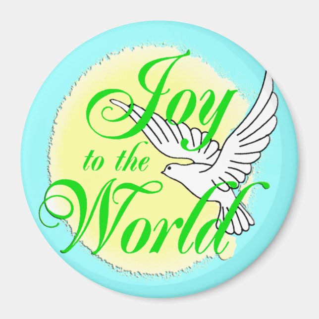 Joy to the World Christmas Magnet (Front)