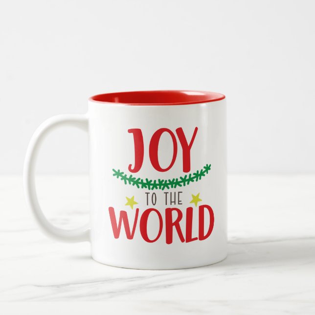 Joy To The World Christmas Mug - Candy Decoration (Left)