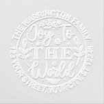 “Joy to the World” Christmas Name Return Address Embosser<br><div class="desc">“Joy to the World” Holiday Greeting Name Return Address Design ==========</div>