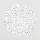 “Joy to the World” Christmas Name Return Address Embosser<br><div class="desc">“Joy to the World” Holiday Greeting Name Return Address Design ========</div>