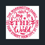 “Joy to the World” Christmas Name Return Address Self-inking Stamp<br><div class="desc">“Joy to the World” Holiday Greeting Name Return Address Design ==========</div>