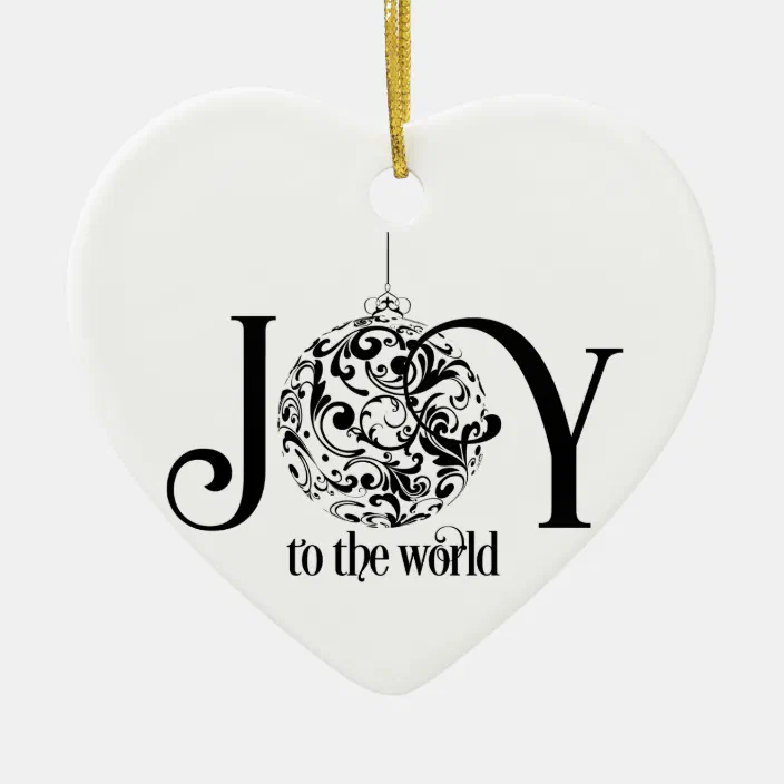 Joy To The World Christmas Ornament hand cut 