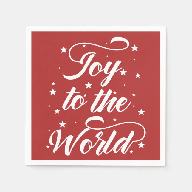 joy to the world Christmas Paper Napkins (Front)