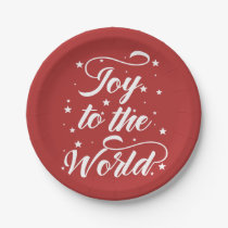 joy to the world Christmas Paper Plates