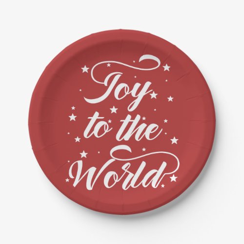 joy to the world Christmas Paper Plates