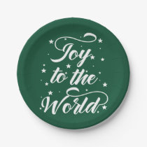 joy to the world Christmas Paper Plates