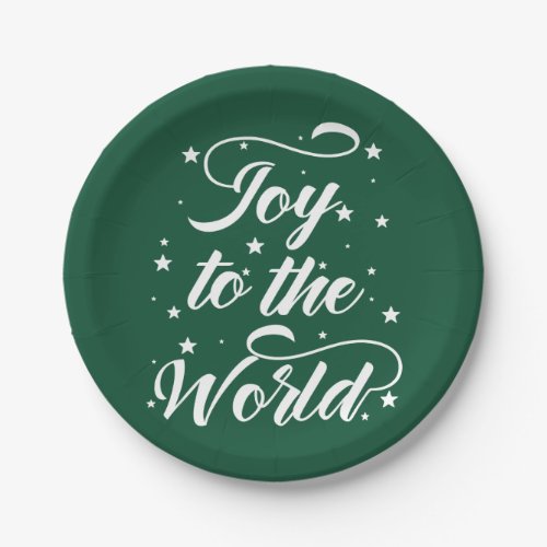 joy to the world Christmas Paper Plates