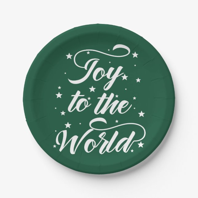 joy to the world Christmas Paper Plates (Front)