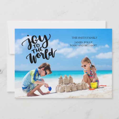 Joy to the World Christmas Photo Card