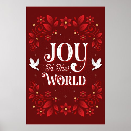 Joy to the World Christmas Poster 24x36